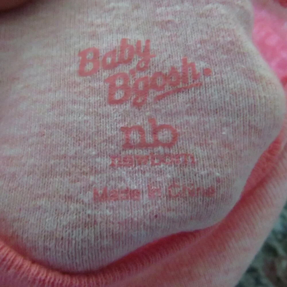 Baby Pink Horse/Zebra embroidered NEW BORN bodysuit Baby B'gosh